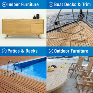 Teak Cleaner Brightening and Sealer Set