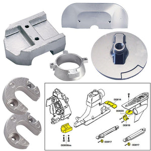 Tecnoseal Anode Kit w/Hardware - Mercury Alpha 1 Gen 2 - Zinc - TRAPSKI