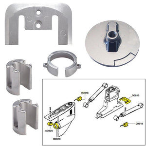 Tecnoseal Anode Kit w/Hardware - Mercury Bravo 1 - Zinc - TRAPSKI