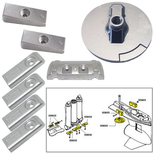 Tecnoseal Anode Kit w/Hardware - Mercury Verado 6 - Zinc - TRAPSKI