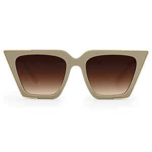The CEO - Nude Frame Brown Lens Cateye Sunglasses - TRAPSKI