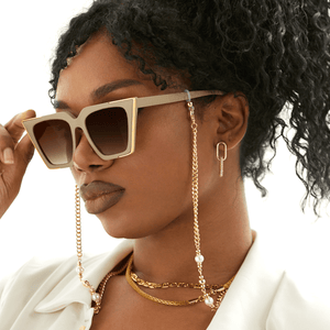 The CEO - Nude Frame Brown Lens Cateye Sunglasses - TRAPSKI