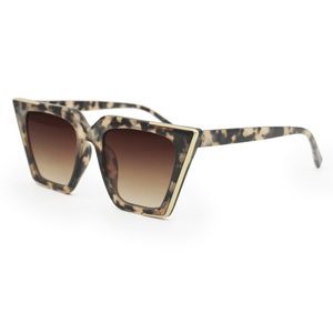 The CEO - Sustainable Tortoise Frame Brown Lens Cateye Sunglasses - TRAPSKI