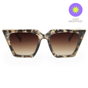 The CEO - Sustainable Tortoise Frame Brown Lens Cateye Sunglasses - TRAPSKI