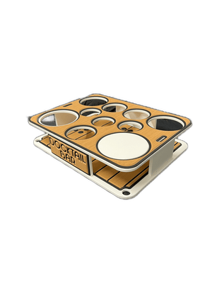 The Docktail Boat Table Caddy plus Bait Table Includes All Angle Adjustable Rod Holder Mount