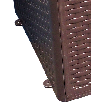 Plastic Development Group 130-Gallon Resin Outdoor Patio Storage Deck Box, Brown