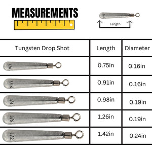 Reaction Tackle Tungsten Drop Shot Weights