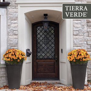 Tierra Verde 2 Pack Indoor Outdoor Self Watering Planter, Symphony, 15"W x 28"H