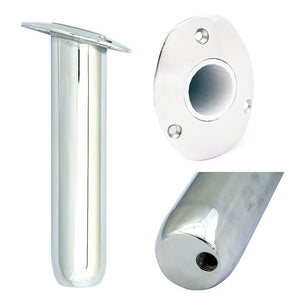 Tigress Oval Head Closed Base Rod Holder - 0 Degree - 9" - TRAPSKI