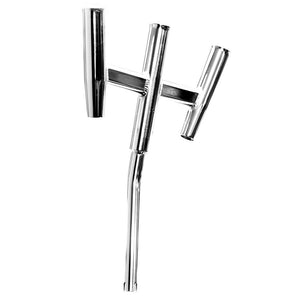 Tigress Triple Aluminum Kite Rod Holder - Bent Butt - Polished - TRAPSKI