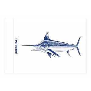 Tigress White Marlin Release Flag - 12" x 18" - TRAPSKI