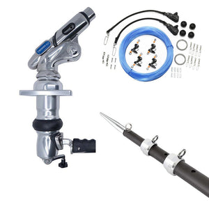 Tigress XD Crank Top Mount System - 18 - Carbon Fiber XD Black/Silver Outriggers Pro Series Double Rigging Kit - TRAPSKI