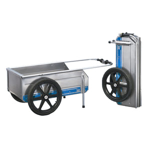 Tipke Manufacturing Company Foldit Aluminum Folding Cart, Blue Stripe (2 Pack) - TRAPSKI