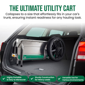 Tipke Manufacturing Company Foldit Do It All Aluminum Folding Cart, Green Stripe