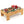 Kids Double-Sided Wooden Train Table Playset with Storage Drawer