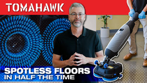 Electric Floor Scrubber Cleaner with 18” Power Mop Brushes Cordless 36V Battery Powered