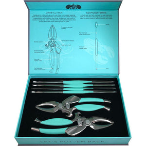 Toadfish Crab/Lobster Tool Set - 2 Shell Cutters 4 Seafood Forks - TRAPSKI