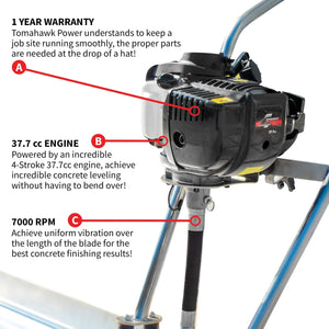 Tomahawk Concrete Power Screed Dual Aluminum Blade Bundle (Choose 2 Boards)