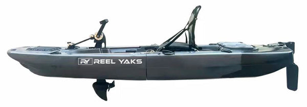 9.5ft Raider Reel Yaks Modular Propeller Drive Pedal Fishing Kayak | 380lbs Capacity | 2 Piece