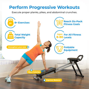 Total Gym Fitness Dynamic Plank Core & Abdominal Trainer Blast Workout Machine - TRAPSKI