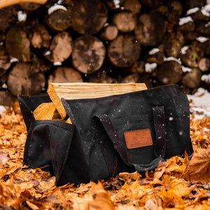 Tote Shape Canvas Firewood Log Carriers - TRAPSKI
