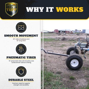 Tow Tuff TMD-800ATV Adjustable Solid Steel 800 Pound Capacity Trailer Dolly