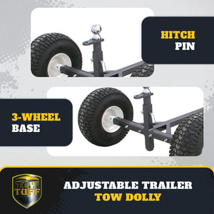 Tow Tuff TMD-800ATV Adjustable Solid Steel 800 Pound Capacity Trailer Dolly