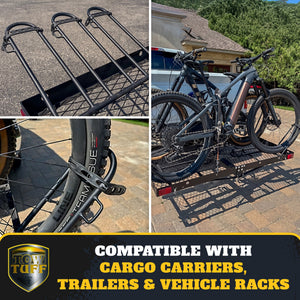 Tow Tuff Fat Tire Bike Cradle Kit for 3 Bikes with Adjustable Straps