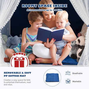 Large Kids Play Tent with Removable Cotton Mat