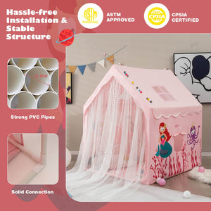 Large Kids Play Tent with Removable Cotton Mat