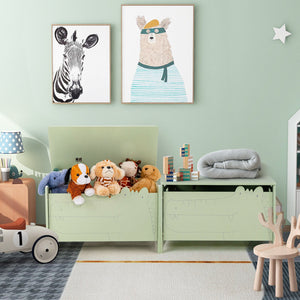 Wooden Kids Toy Box with Safety Hinge