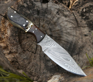 Trailseeker Every Day Carry Knife with Ram Horn & Rosewood Handle