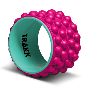 TRAKK ACCU-WHEEL Foam Roller Recovery Wheel for Full Body Pain Relief, Pink - TRAPSKI