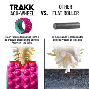 TRAKK ACCU-WHEEL Foam Roller Recovery Wheel for Full Body Pain Relief, Pink - TRAPSKI