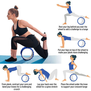 TRAKK ACCU-WHEEL Foam Roller Recovery Wheel for Full Body Pain Relief, Blue