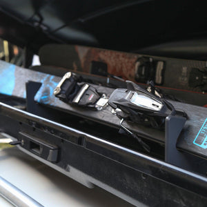 TRAPSKI LowPro 2 S Ski and Snowboard Rack Insert for Rooftop Cargo Box | High Quality Marine Grade HDPE Plastic | UV Protected | Premium Strap Included | 3 Year Warranty | Made in the USA - TRAPSKI