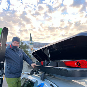 TRAPSKI LowPro 3 M Ski and Snowboard Rack Insert for Rooftop Cargo Box | High Quality Marine Grade HDPE Plastic | UV Protected | Premium Strap Included | 3 Year Warranty | Made in the USA - TRAPSKI