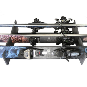 TRAPSKI LowPro 3 M Ski and Snowboard Rack Insert for Rooftop Cargo Box | High Quality Marine Grade HDPE Plastic | UV Protected | Premium Strap Included | 3 Year Warranty | Made in the USA - TRAPSKI