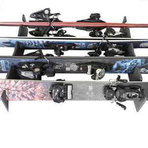 TRAPSKI LowPro 4 L Ski and Snowboard Rack Insert for Rooftop Cargo Box | High Quality Marine Grade HDPE Plastic | Premium Strap Included | 3 Year Warranty | Made in the USA | Veteran Owned Business - TRAPSKI