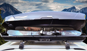 TRAPSKI LowPro 5 XL Ski and Snowboard Rack Insert for Rooftop Cargo Box | High Quality Marine Grade HDPE Plastic | Premium Strap Included | 3 Year Warranty | Made in the USA | Veteran Owned Business - TRAPSKI