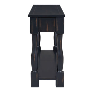 63" Console Table with Drawers and Shelf - Espresso