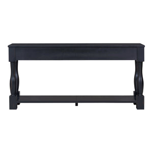 63" Console Table with Drawers and Shelf - Espresso
