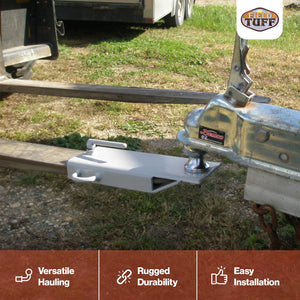 Field Tuff FTF-01FBMA 4in Ball Mount Hitch Adapter Fork Attachment (2 Pack)