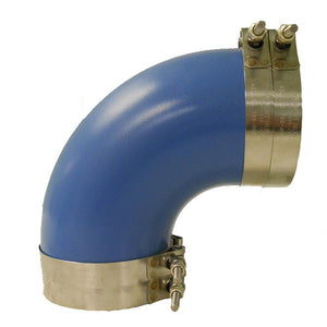 Trident Marine 3" ID 90-Degree Blue Silicone Molded Wet Exhaust Elbow w/4 T-Bolt Clamps - TRAPSKI