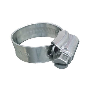 Trident Marine 316 SS Non-Perforated Worm Gear Hose Clamp - 3/8" Band - 11/32"-25/32" Clamping Range - 10-Pack - SAE Size 6 - TRAPSKI