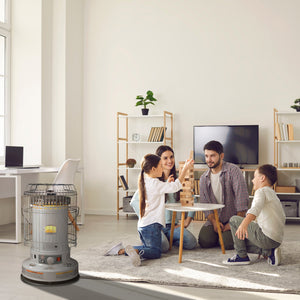 Kero World 23,800 BTU Portable Indoor Kerosene Wick Convection Heater, Gray