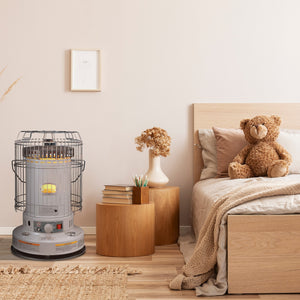 Kero World 23,800 BTU Portable Indoor Kerosene Wick Convection Heater, Gray