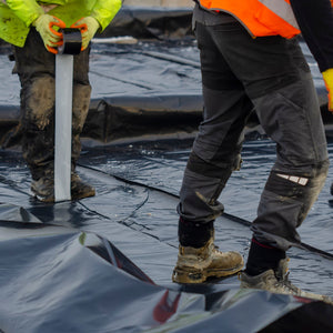 Film-Gard 20' x 100' 10 Mil Polyethylene Painters Plastic Sheeting Roll, Black