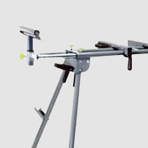 Master Mechanic Lightweight Adjustable Folding Miter Saw Stand w/Wheels, Black