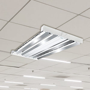 Metalux F Bay HBL 2 x 4' 4 Lamp T5 Commercial Fluorescent Lamp Light Fixture
